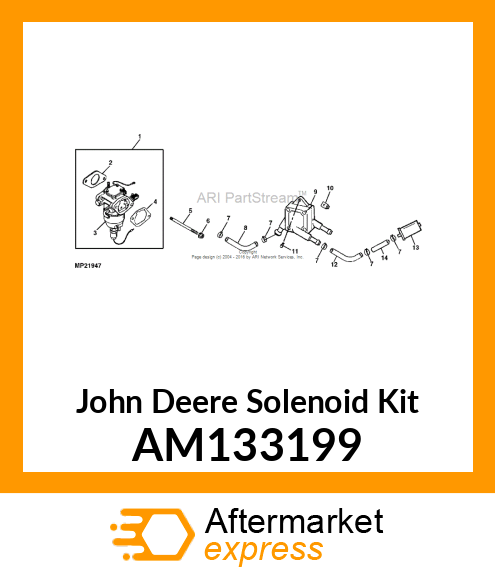 KIT, SOLENOID VALVE W/GASKETS AM133199