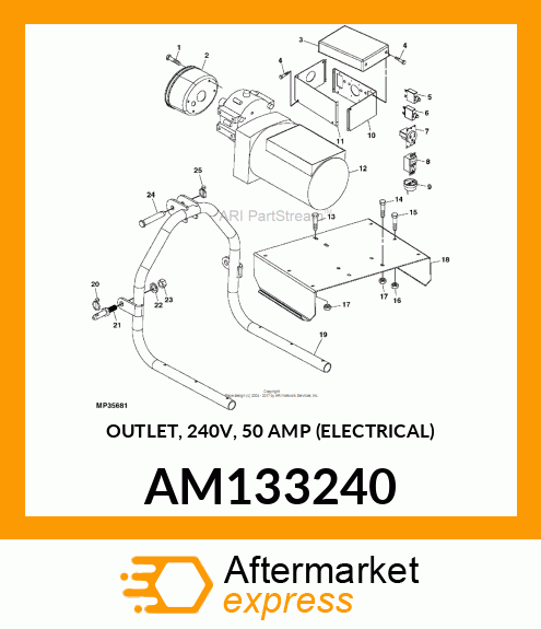 OUTLET, 240V, 50 AMP (ELECTRICAL) AM133240