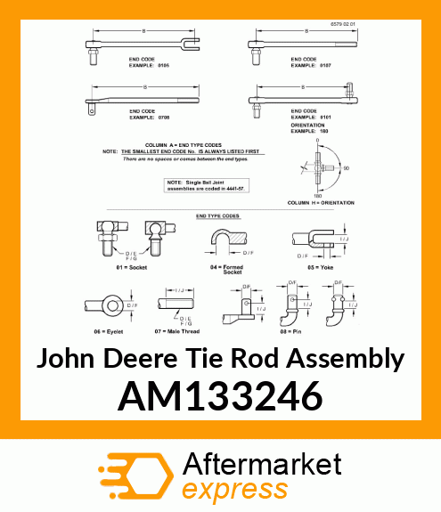 JOINT, BALL TIE ROD AM133246