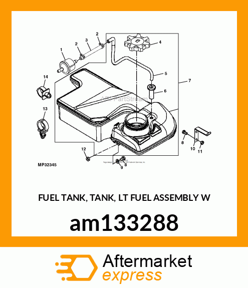 FUEL TANK, TANK, LT FUEL ASSEMBLY W am133288