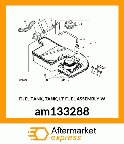 FUEL TANK, TANK, LT FUEL ASSEMBLY W am133288