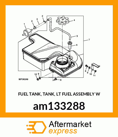 FUEL TANK, TANK, LT FUEL ASSEMBLY W am133288