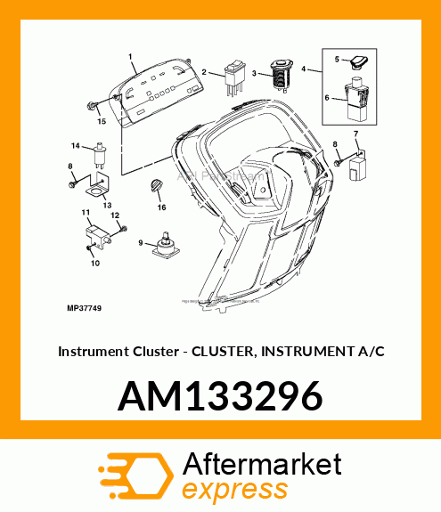 Instrument Cluster - CLUSTER, INSTRUMENT A/C AM133296