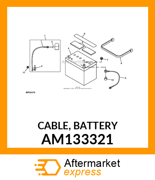 CABLE, BATTERY AM133321