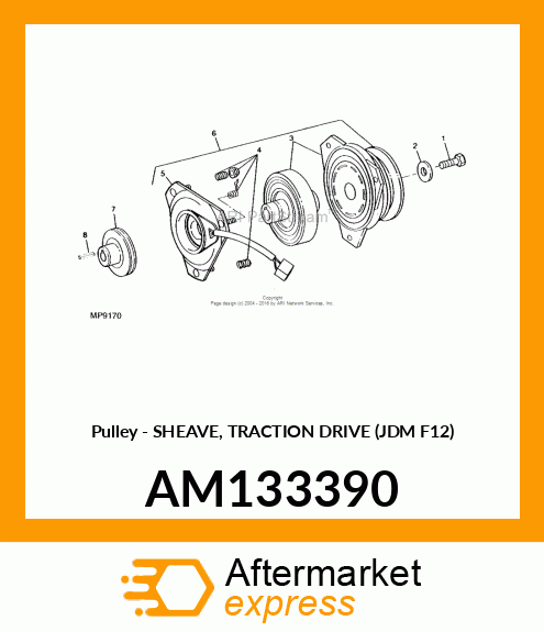 Pulley - SHEAVE, TRACTION DRIVE (JDM F12) AM133390