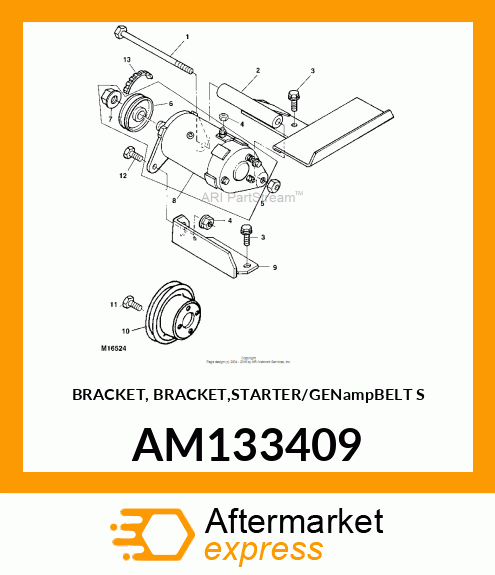 BRACKET, BRACKET,STARTER/GENampBELT S AM133409