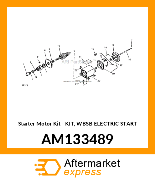 Starter Motor Kit - KIT, WBSB ELECTRIC START AM133489