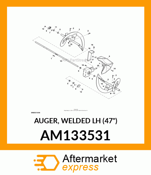 AUGER, WELDED LH (47") AM133531