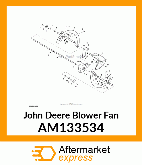 FAN, BLOWER W/BEARING (15") AM133534