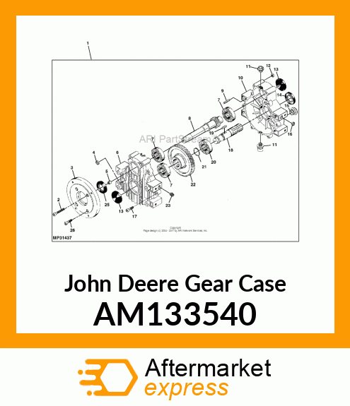 GEARBOX, 540 GENERATOR AM133540