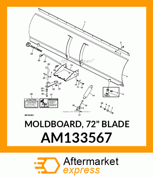 MOLDBOARD, 72" BLADE AM133567