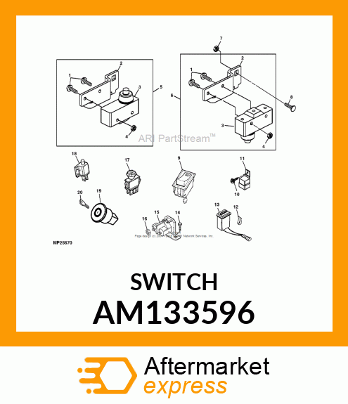 ROTARY SWITCH, SWITCH, KEY AM133596