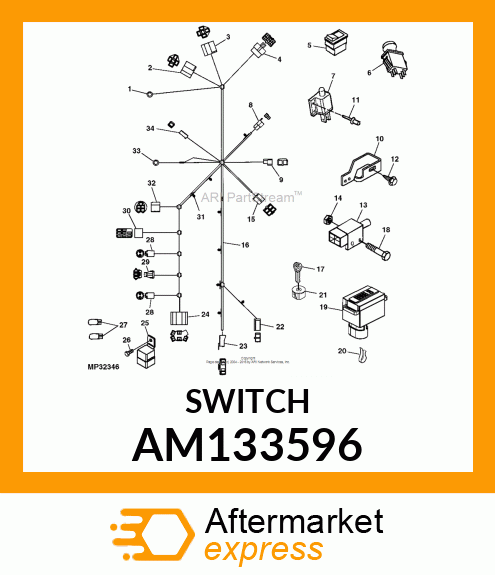 ROTARY SWITCH, SWITCH, KEY AM133596