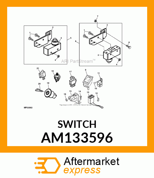 ROTARY SWITCH, SWITCH, KEY AM133596