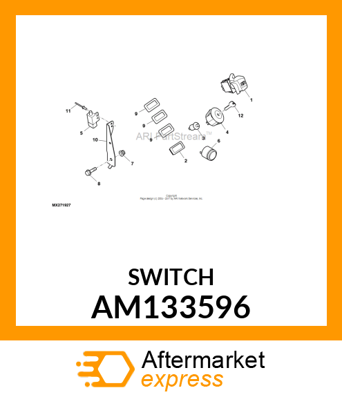 ROTARY SWITCH, SWITCH, KEY AM133596