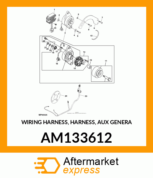 WIRING HARNESS, HARNESS, AUX GENERA AM133612