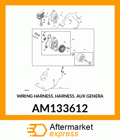 WIRING HARNESS, HARNESS, AUX GENERA AM133612