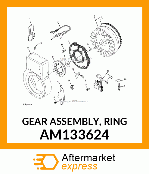 GEAR ASSEMBLY, RING AM133624