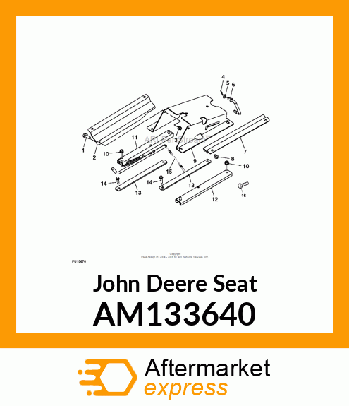 SEAT, SEAT RAIL, LH DELUXE AM133640