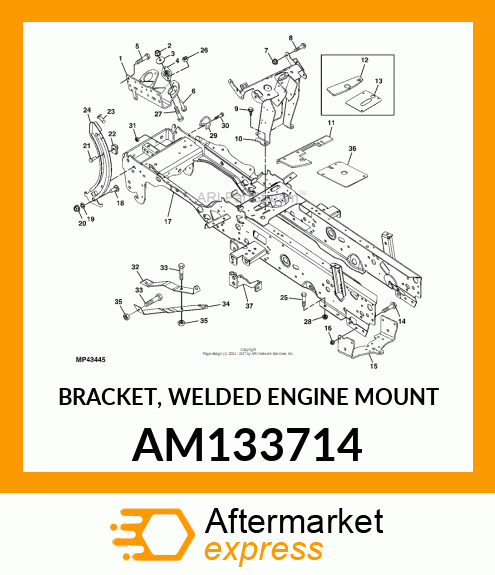 BRACKET, WELDED ENGINE MOUNT AM133714