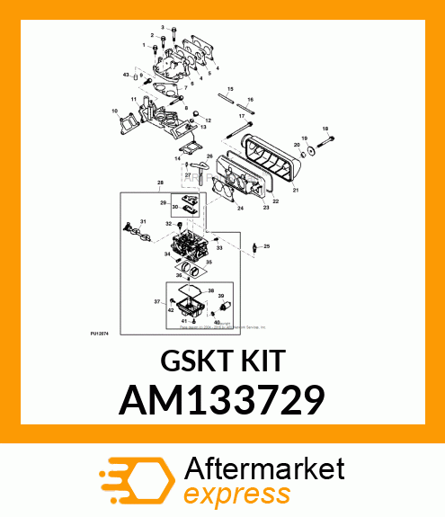 KIT, CARBURETOR GASKET AM133729