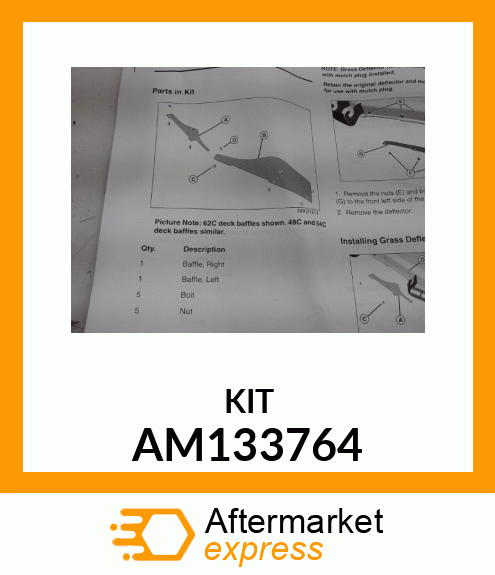 ISOLATOR KIT, KIT, ANTI AM133764