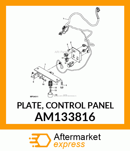 PLATE, CONTROL PANEL AM133816