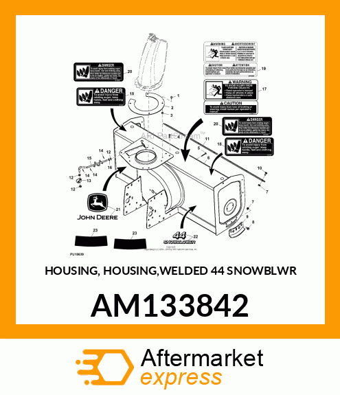 HOUSING, 44IN SNOWBLOWER AM133842