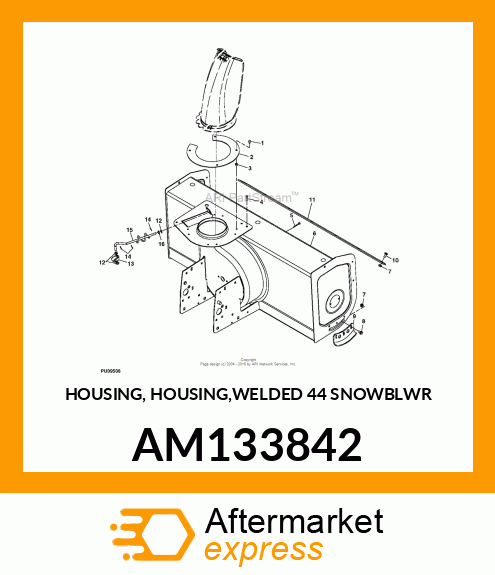 HOUSING, 44IN SNOWBLOWER AM133842