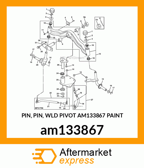 PIN, PIN, WLD PIVOT AM133867 PAINT am133867