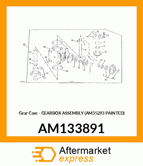 Gear Case - GEARBOX ASSEMBLY (AM35293 PAINTED) AM133891