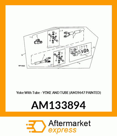 Yoke With Tube - YOKE AND TUBE (AM39647 PAINTED) AM133894