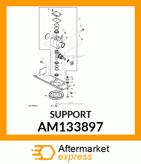 BRACKET, BRACKET, WELDED GEARBOX 5 AM133897