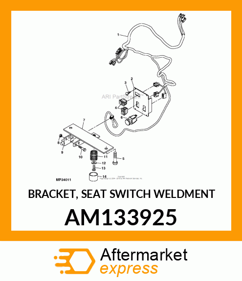 BRACKET, SEAT SWITCH WELDMENT AM133925