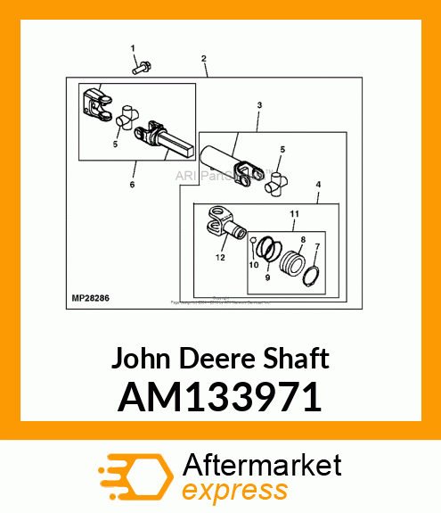 SHAFT, SHAFT, HALF amp; AUTO AM133971