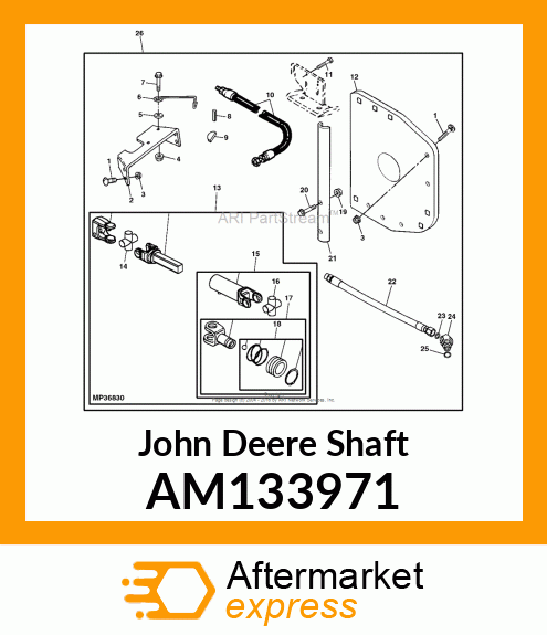 SHAFT, SHAFT, HALF amp; AUTO AM133971