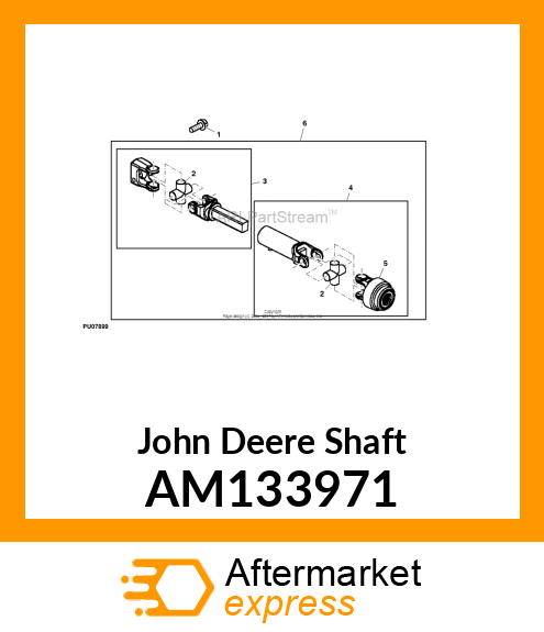 SHAFT, SHAFT, HALF amp; AUTO AM133971