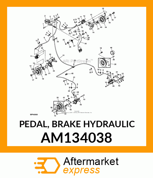 PEDAL, BRAKE HYDRAULIC AM134038