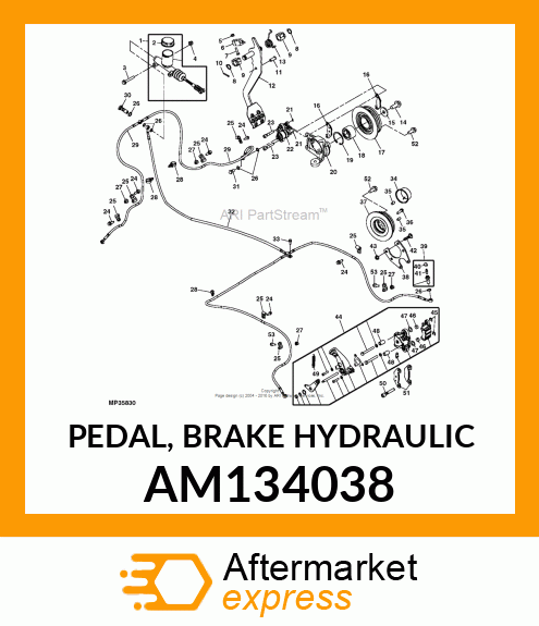 PEDAL, BRAKE HYDRAULIC AM134038