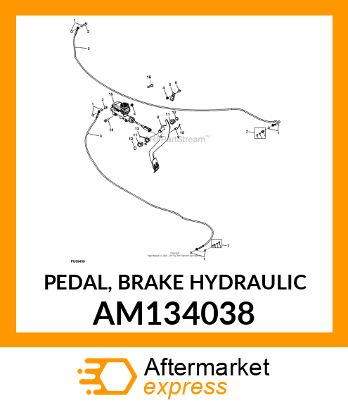 PEDAL, BRAKE HYDRAULIC AM134038