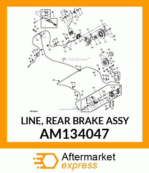 LINE, REAR BRAKE ASSY AM134047