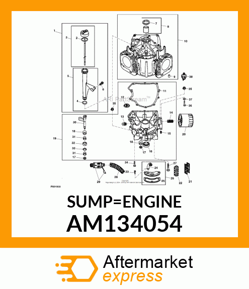 RESERVOIR, SUMP, ENGINE AM134054