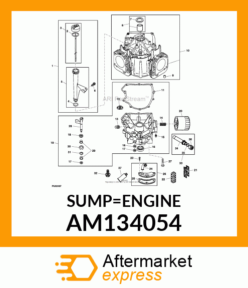 RESERVOIR, SUMP, ENGINE AM134054