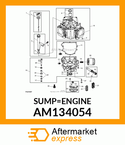 RESERVOIR, SUMP, ENGINE AM134054