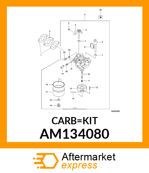 GASKET KIT, GASKET, CARBURETOR KIT AM134080