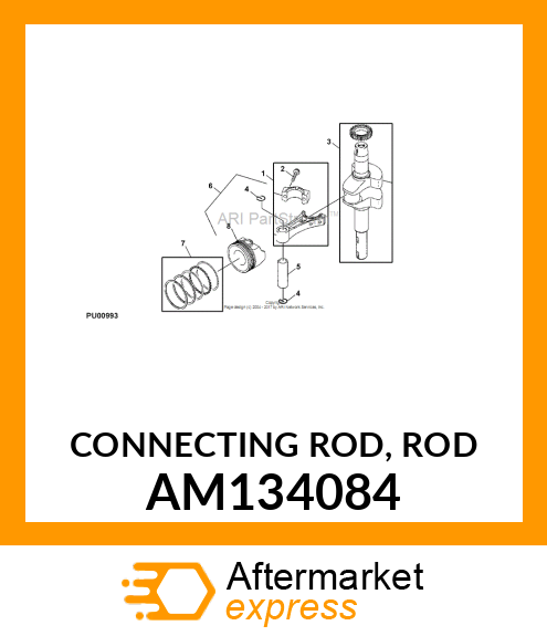 CONNECTING ROD, ROD AM134084