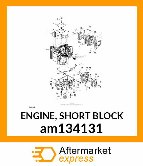 ENGINE, SHORT BLOCK am134131