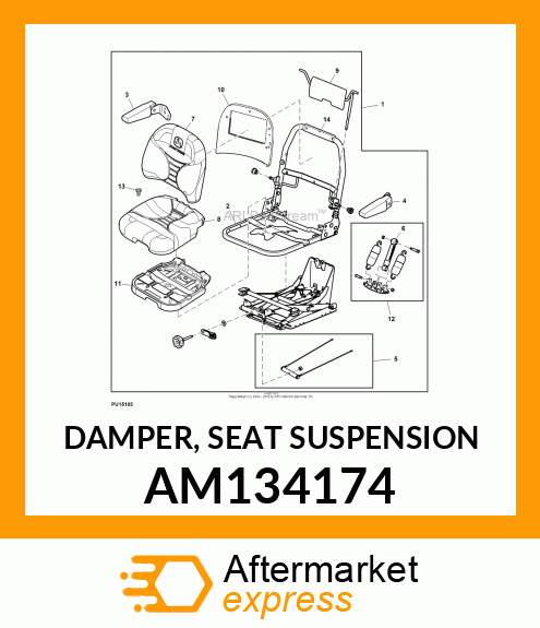 DAMPER, SEAT SUSPENSION AM134174
