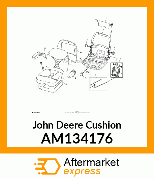 CUSHION, SEAT BACK AM134176