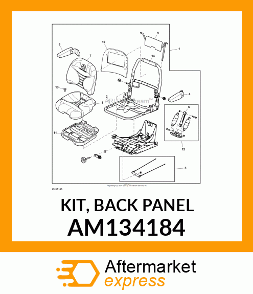 KIT, BACK PANEL AM134184